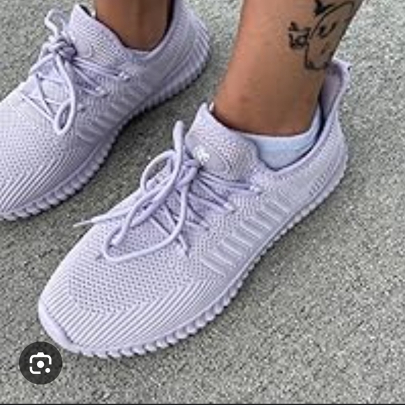 Purple Knit Mesh Athletic Shoes with Sock-Like Fit - Picture 1 of 1